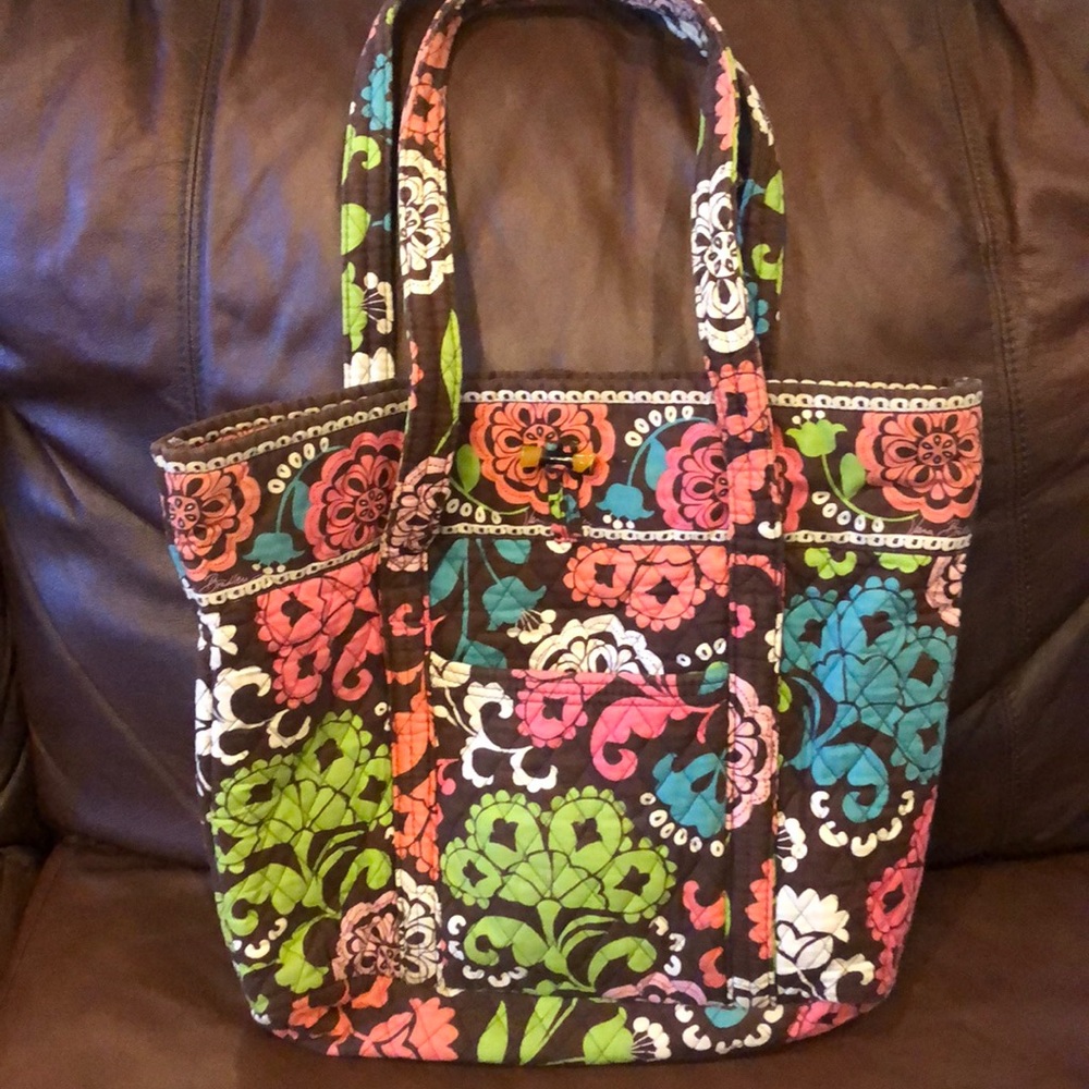 Floral Vera Bradley tote AND matching wallet